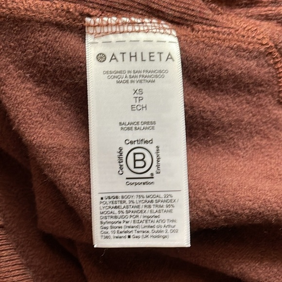 Athleta Balance Mini Dress in Mahogany Sz. XS - Picture 9 of 9